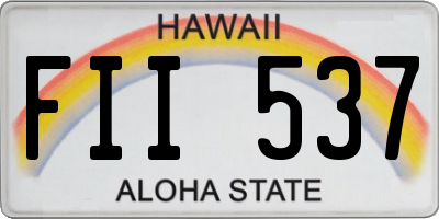 HI license plate FII537