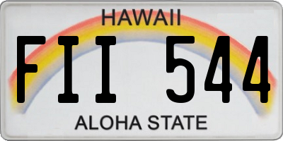 HI license plate FII544
