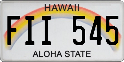 HI license plate FII545