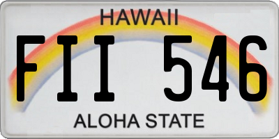 HI license plate FII546