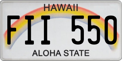HI license plate FII550