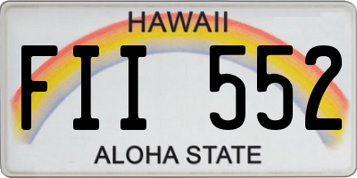 HI license plate FII552