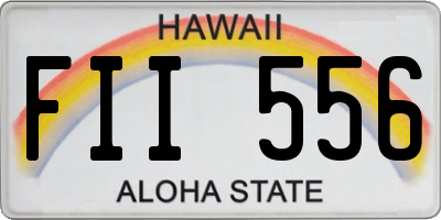 HI license plate FII556