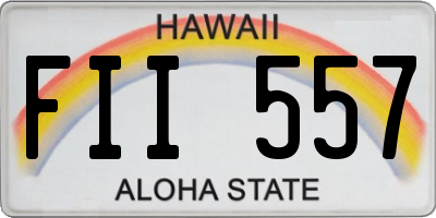 HI license plate FII557