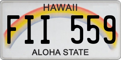HI license plate FII559
