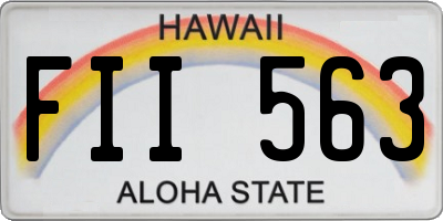 HI license plate FII563