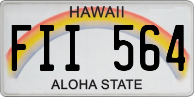 HI license plate FII564