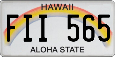 HI license plate FII565