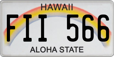 HI license plate FII566