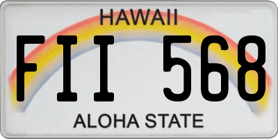 HI license plate FII568