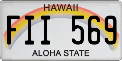 HI license plate FII569