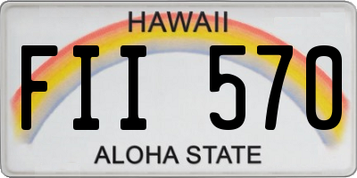 HI license plate FII570