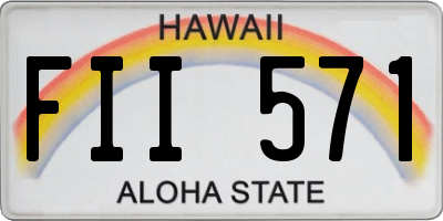 HI license plate FII571