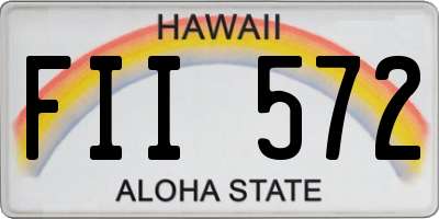 HI license plate FII572