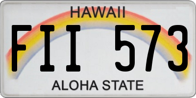 HI license plate FII573