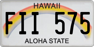 HI license plate FII575