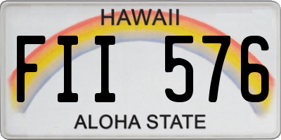 HI license plate FII576