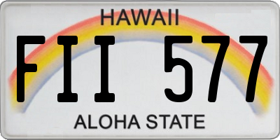 HI license plate FII577