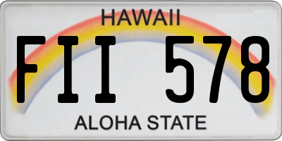 HI license plate FII578