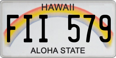 HI license plate FII579