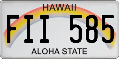HI license plate FII585