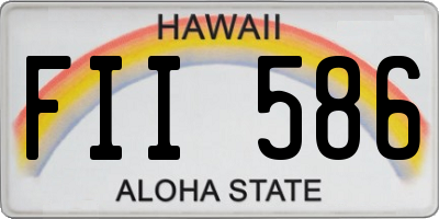 HI license plate FII586
