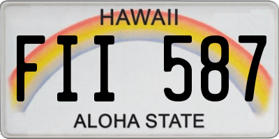HI license plate FII587