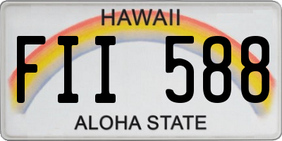 HI license plate FII588