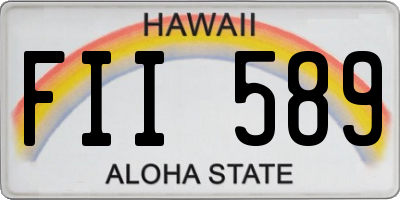 HI license plate FII589