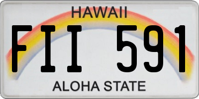 HI license plate FII591