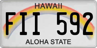 HI license plate FII592