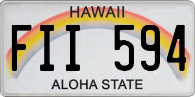 HI license plate FII594