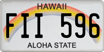 HI license plate FII596