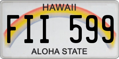 HI license plate FII599