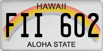 HI license plate FII602