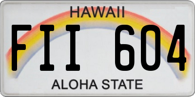 HI license plate FII604