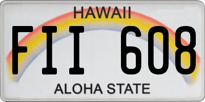 HI license plate FII608