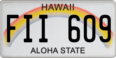 HI license plate FII609