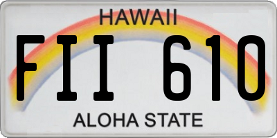 HI license plate FII610