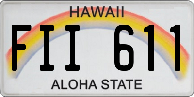 HI license plate FII611