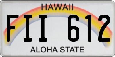 HI license plate FII612