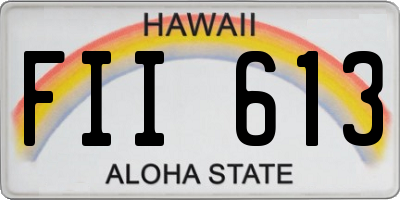 HI license plate FII613