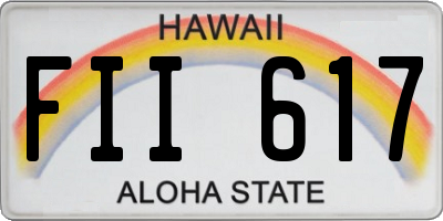HI license plate FII617