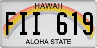 HI license plate FII619