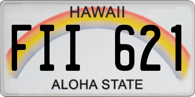 HI license plate FII621