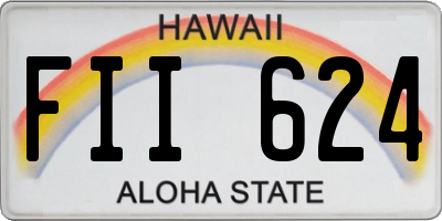 HI license plate FII624