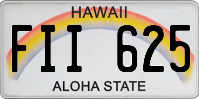 HI license plate FII625