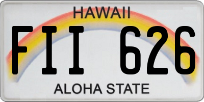 HI license plate FII626