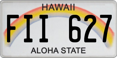 HI license plate FII627