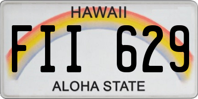 HI license plate FII629